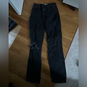 Abercrombie black jeans ultra high rise 90s straight